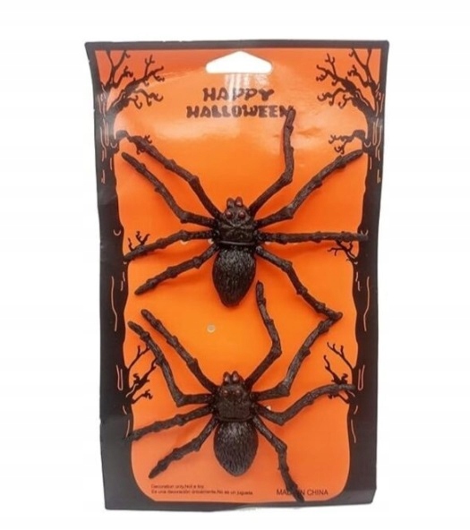 Halloweenska dekorácia Pavúk veľká guma 10x12cm balenie 20 kusov